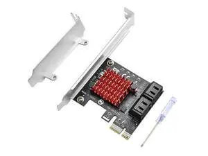 PCI-E to SATA Adapter 4 Port PCIe Expansion Card 6Gbps SATA 3.0 Controller PCI Express Controller Card with Low Profile Bracket for Windows/ Linux PCI-E to SATA Adapter 4 Port PCIe Expansion Card 6Gbps SATA 3.0 Controller PCI Express Controller Card with Low Profile Bracket for Windows/ Linux