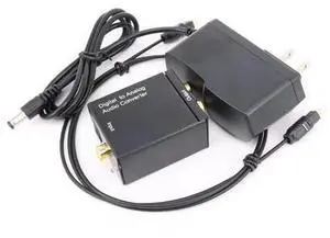 Digital Optical Coax to Analog RCA Audio Converter Adapter with Fiber Cable Digital Optical Coax to Analog RCA Audio Converter Adapter with Fiber Cable