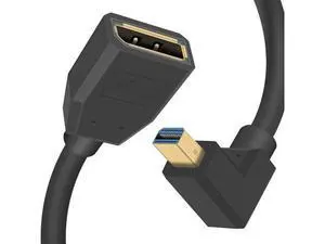 Displayport to Mini Displayport Extension Cable 1.4, 8k Mini DP to DP, Down Angle Mini Displayport Male to Displayport Female Extention Cable for Laptop PC TV Gaming Monitor. 1Ft/30cm Displayport to Mini Displayport Extension Cable 1.4, 8k Mini DP to DP, Down Angle Mini Displayport Male to Displayport Female Extention Cable for Laptop PC TV Gaming Monitor. 1Ft/30cm