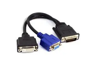 WISDUM DMS-59 Male to DVI 24+5 Female & VGA RG 15pin Female Splitter Extension 15cm WISDUM DMS-59 Male to DVI 24+5 Female & VGA RG 15pin Female Splitter Extension 15cm