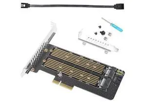 WISDUM M.2 NVMe SSD to PCIe Adapter Card,M.2 NVME(M-Key) +SATA (B-Key) SSD PCIe 3.0 x4 x8 x16 Controller Expansion Card for 2230 2242 2260 2280 22110 Size M.2 SSD WISDUM M.2 NVMe SSD to PCIe Adapter Card,M.2 NVME(M-Key) +SATA (B-Key) SSD PCIe 3.0 x4 x8 x16 Controller Expansion Card for 2230 2242 2260 2280 22110 Size M.2 SSD
