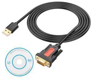 USB to RS232 DB9 Serial Adapter Cable USB A Male to D-SUB 9-Pin Male Converter Cord with Gold Plated Support Winows11/10/8.1/8/7 Vista/XP and Mac OS -1.5M/4.29FT USB to RS232 DB9 Serial Adapter Cable USB A Male to D-SUB 9-Pin Male Converter Cord with Gold Plated Support Winows11/10/8.1/8/7 Vista/XP and Mac OS -1.5M/4.29FT