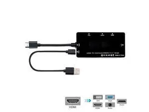 WISDUM HDMI to VGA Audio HDMI DVI Adapter Multiport Splitter Converter 4 in1 Dongle Compatible for PS3 HDTV PC Monitor Projector WISDUM HDMI to VGA Audio HDMI DVI Adapter Multiport Splitter Converter 4 in1 Dongle Compatible for PS3 HDTV PC Monitor Projector