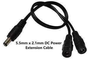 DC Y Splitter Cable 1 Male to 2 Female 5.5mm x 2.1mm DC Power Extension Adapter Cable for Surveillance,Camera,Router 30cm/11.81inch 2pcs DC Y Splitter Cable 1 Male to 2 Female 5.5mm x 2.1mm DC Power Extension Adapter Cable for Surveillance,Camera,Router 30cm/11.81inch 2pcs