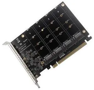 WISDUM PCIE 4-Port M.2 NVEM SSD Expansion Card Computer Motherboard Solid State Drive Expansion Card WISDUM PCIE 4-Port M.2 NVEM SSD Expansion Card Computer Motherboard Solid State Drive Expansion Card