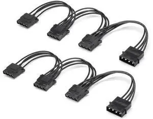 BUCIER Molex Splitter 4 Pin IDE Power Supply Extension Cable 1 to 3 Y Splitter 6.7 inch BUCIER Molex Splitter 4 Pin IDE Power Supply Extension Cable 1 to 3 Y Splitter 6.7 inch