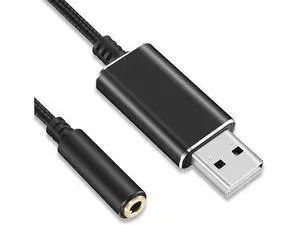 WISDUM USB to Audio Jack, USB to Audio Adapter 3.5mm to USB, External Stereo Sound Card for Headset/Microphone/Laptop/PC Wuwai WISDUM USB to Audio Jack, USB to Audio Adapter 3.5mm to USB, External Stereo Sound Card for Headset/Microphone/Laptop/PC Wuwai
