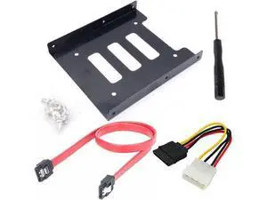 WISDUM 2.5 to 3.5 Inch Hard Disk Metal Bracket Adapter HDD Holder with IDE 4P Male to SATA 15 Pin Cable SATA 3.0 Cable for Desktop PCSSD Server (Red) WISDUM 2.5 to 3.5 Inch Hard Disk Metal Bracket Adapter HDD Holder with IDE 4P Male to SATA 15 Pin Cable SATA 3.0 Cable for Desktop PCSSD Server (Red)