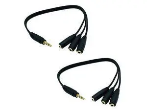 WISDUM 2pcs 1M/3F Audio Splitter, 1FT Gold Plated 3.5mm TRRS Male to 3 x 3.5mm Stereo Jack Female 1 Input 3 Output Audio AUX Splitter WISDUM 2pcs 1M/3F Audio Splitter, 1FT Gold Plated 3.5mm TRRS Male to 3 x 3.5mm Stereo Jack Female 1 Input 3 Output Audio AUX Splitter