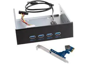 4 Ports USB 3.0 Front Panel Splitters HUB USB 3.0 PCI Express PCI-E Card Adapter 5.25" Front Panel Expansion Bay for PC Computer 4 Ports USB 3.0 Front Panel Splitters HUB USB 3.0 PCI Express PCI-E Card Adapter 5.25" Front Panel Expansion Bay for PC Computer