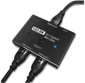 WISDUM HDMI 2.1 Ultra HD 8K High Speed 48Gbps Directional Switch Adapter 2in 1out 8K@60Hz 4K@120Hz Converter Compatible with XBOX PS5 Projectors Monitors WISDUM HDMI 2.1 Ultra HD 8K High Speed 48Gbps Directional Switch Adapter 2in 1out 8K@60Hz 4K@120Hz Converter Compatible with XBOX PS5 Projectors Monitors