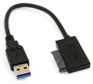 USB 3.0 to SATA 7+6 13pin Slimline Sata Adapter Cable 5Gbps Compatible for Laptop CD DVD ROM Optical Drive USB 3.0 to SATA 7+6 13pin Slimline Sata Adapter Cable 5Gbps Compatible for Laptop CD DVD ROM Optical Drive