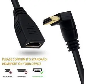 8K HDMI Extension Cable, Short HDMI 90 Degree Down Angle Male to Female HDMI 2.1 Cable 48Gbps with 8K 60Hz Video and 3D HDR for TV/Xbox /PS4 /PS5 (Down M/F), 0.5feet 8K HDMI Extension Cable, Short HDMI 90 Degree Down Angle Male to Female HDMI 2.1 Cable 48Gbps with 8K 60Hz Video and 3D HDR for TV/Xbox /PS4 /PS5 (Down M/F), 0.5feet