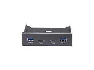 Dual 5Gb/s USB 3.1 Type-C & USB 3.0 Computer 3.5 inch Floppy Bay Front Panel 4 Ports USB Hub, USB3 19Pin to 2x USB 3.0 USB-C + 2x Type A Splitter Adapter Dual 5Gb/s USB 3.1 Type-C & USB 3.0 Computer 3.5 inch Floppy Bay Front Panel 4 Ports USB Hub, USB3 19Pin to 2x USB 3.0 USB-C + 2x Type A Splitter Adapter