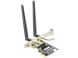 WA02 Mini PCIe to PCIe X1 WiFi Bluetooth Adapter for Mini PCIe WiFi 4/5/6/6e Module/Coral TPU Module, with 3.5-dBi SMA Antenna Kits WA02 Mini PCIe to PCIe X1 WiFi Bluetooth Adapter for Mini PCIe WiFi 4/5/6/6e Module/Coral TPU Module, with 3.5-dBi SMA Antenna Kits