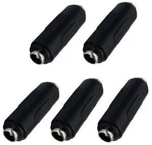 5.5mm x 2.1mm DC Power Adapter, DC Barrel Power 2.1mm X 5.5mm Female to Female Coupler Connector for CCTV Camera (5pack/Female) 5.5mm x 2.1mm DC Power Adapter, DC Barrel Power 2.1mm X 5.5mm Female to Female Coupler Connector for CCTV Camera (5pack/Female)