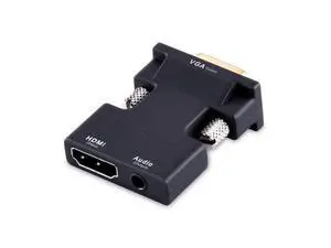 WISDUM Active 1080P Female HDMI to VGA Male Converter Adapter Dongle with 3.5mm Stereo Audio Portable HDMI Connector for Laptop PC PS3 Xbox STB Blu-ray DVD TV Stick WISDUM Active 1080P Female HDMI to VGA Male Converter Adapter Dongle with 3.5mm Stereo Audio Portable HDMI Connector for Laptop PC PS3 Xbox STB Blu-ray DVD TV Stick
