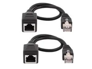 WISDUM 2pcs 30cm Ethernet Lan Male to Female Network Cable RJ45 Extension Extender Cord WISDUM 2pcs 30cm Ethernet Lan Male to Female Network Cable RJ45 Extension Extender Cord