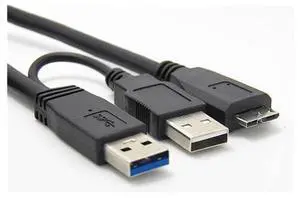 HDD USB 3.0 Type A to Micro B Y Cable USB3.0 Data Cord For External Mobile Hard Drive Disk Data Cables 1M HDD USB 3.0 Type A to Micro B Y Cable USB3.0 Data Cord For External Mobile Hard Drive Disk Data Cables 1M