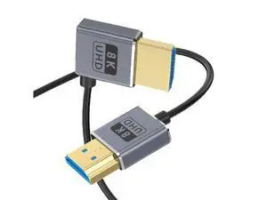 1ft 8K@60Hz HDMI Cable, OD 2.5mm Ultra-Thin HDMI 2.1 Version UHD Cord, 48Gbps HDMI Left Angle Male to Straight Male Coaxial Cable for GH5S, PS5, Xbox One, HDTV, Dynamic HDR,eARC 1ft 8K@60Hz HDMI Cable, OD 2.5mm Ultra-Thin HDMI 2.1 Version UHD Cord, 48Gbps HDMI Left Angle Male to Straight Male Coaxial Cable for GH5S, PS5, Xbox One, HDTV, Dynamic HDR,eARC