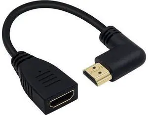 8K HDMI Extension Cable, Short 90 Degree Right Angle Male to Female HDMI 2.1 Cable Adapter 48Gbps with 8K@60Hz Video & 3D HDR for TV/Xbox /PS4 /PS5 (Right M/F), 0.5feet 8K HDMI Extension Cable, Short 90 Degree Right Angle Male to Female HDMI 2.1 Cable Adapter 48Gbps with 8K@60Hz Video & 3D HDR for TV/Xbox /PS4 /PS5 (Right M/F), 0.5feet