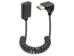 WISDUM 8K HDMI Extender Coiled Cable, 4FT/1.2M 90 Degree HDMI Extension with 8K 60Hz Video and 3D HDR for TV, HDTV, Laptop, PC WISDUM 8K HDMI Extender Coiled Cable, 4FT/1.2M 90 Degree HDMI Extension with 8K 60Hz Video and 3D HDR for TV, HDTV, Laptop, PC
