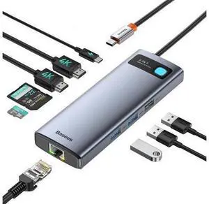 Baseus Laptop Docking Station Dual Monitor, 9 in 1 USB C Hub with 1000Mbps LAN, 2 HDMI 4K, 100W PD, SD/TF Card Reader, 3 USB, USB C Dock Compatible with MacBook/Dell/HP/Surface/Lenovo/Steam Deck Baseus Laptop Docking Station Dual Monitor, 9 in 1 USB C Hub with 1000Mbps LAN, 2 HDMI 4K, 100W PD, SD/TF Card Reader, 3 USB, USB C Dock Compatible with MacBook/Dell/HP/Surface/Lenovo/Steam Deck