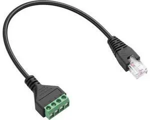 WISDUM RJ45 Male to 4 Pin Screw Terminal Adapter Solderless Connector Transmission Extension Signal (1234) WISDUM RJ45 Male to 4 Pin Screw Terminal Adapter Solderless Connector Transmission Extension Signal (1234)