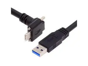 Down Up Angled USB 3.1 Type-C Dual Screw Locking to Standard USB3.0 Data Cable 90 Degree Compatible for Camera (2.0M) Down Up Angled USB 3.1 Type-C Dual Screw Locking to Standard USB3.0 Data Cable 90 Degree Compatible for Camera (2.0M)