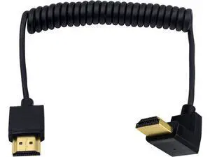 Up Angle Coiled HDMI Cable 4FT/1.2M, Extreme Thin 90 Degree HDMI Male to Male Coiled Cable for 3D and 4K@60hz Ultra HD TV Stick for PS5, Blu-ray, Roku TV, Xbox Series X/S Up Angle Coiled HDMI Cable 4FT/1.2M, Extreme Thin 90 Degree HDMI Male to Male Coiled Cable for 3D and 4K@60hz Ultra HD TV Stick for PS5, Blu-ray, Roku TV, Xbox Series X/S