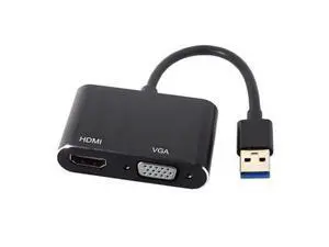 USB 3.0 & 2.0 to HDMI & VGA HDTV Adapter Cable External Graphics Card Compatible for Windows Mac Laptop USB 3.0 & 2.0 to HDMI & VGA HDTV Adapter Cable External Graphics Card Compatible for Windows Mac Laptop