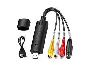 WISDUM USB Audio Video Converter, VHS to Digital Converter, Video Capture Card Digitize from Analog Video VCR VHS DVD, for Windows 7 8 10 WISDUM USB Audio Video Converter, VHS to Digital Converter, Video Capture Card Digitize from Analog Video VCR VHS DVD, for Windows 7 8 10