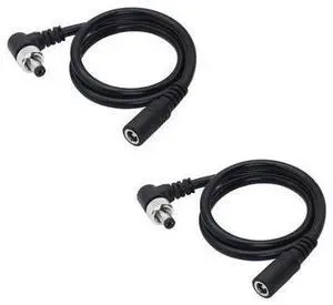 2 Pack DC Extension Cable 90 Degree Power Adapter Plug 5.5mm x 2.1mm Male to Female Extension Wire with Lock Nut for 12V Power Adapter, CCTV Security Camera (0.5M/1.65FT) 2 Pack DC Extension Cable 90 Degree Power Adapter Plug 5.5mm x 2.1mm Male to Female Extension Wire with Lock Nut for 12V Power Adapter, CCTV Security Camera (0.5M/1.65FT)