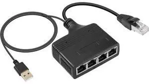 Gigabit RJ45 Network Splitter Adapter, 1 to 4 Ethernet Splitter 1000Mbps High Speed LAN Network Splitter,4 Devices Share The Internet at The Same Time(1 to 4 Male Gigabit) Gigabit RJ45 Network Splitter Adapter, 1 to 4 Ethernet Splitter 1000Mbps High Speed LAN Network Splitter,4 Devices Share The Internet at The Same Time(1 to 4 Male Gigabit)