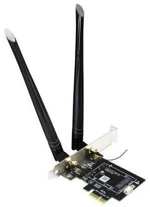 Vszerda WA01 M.2 E Key to PCIe X1 WiFi Bluetooth Adapter for M.2 WiFi 4/5/6/6e/7/Coral TPU Module, with 6-dBi SMA Antenna Kits Vszerda WA01 M.2 E Key to PCIe X1 WiFi Bluetooth Adapter for M.2 WiFi 4/5/6/6e/7/Coral TPU Module, with 6-dBi SMA Antenna Kits