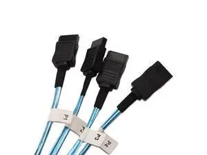 Internal Mini SAS HD to SATA Cable (SFF-8643 to SATA Forward Breakout) 3.3 Feet, 1m Internal Mini SAS HD to SATA Cable (SFF-8643 to SATA Forward Breakout) 3.3 Feet, 1m