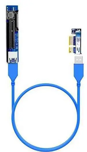 UEX103 600mm PCIe 3.0 X1 to X4 Riser Cable (PCIe 3.0 X1 Bandwidth) for PCIe WiFi Card, M.2 PCIe Card, Firewire Card, USB PCIe Card, Sound Card, etc UEX103 600mm PCIe 3.0 X1 to X4 Riser Cable (PCIe 3.0 X1 Bandwidth) for PCIe WiFi Card, M.2 PCIe Card, Firewire Card, USB PCIe Card, Sound Card, etc