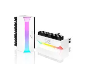 ATX 24-pin 90 Degree Power Connector Adapter 5V 3 Pin ARGB Rainbow Female to Male Power Adapter for Computer Motherboard ATX Power Supply- White-1 Pack ATX 24-pin 90 Degree Power Connector Adapter 5V 3 Pin ARGB Rainbow Female to Male Power Adapter for Computer Motherboard ATX Power Supply- White-1 Pack