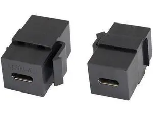 USB-C Keystone Jack Adapter Usb 3.1 Type-C Female To Female Keystone Insert Socket Coupler Adapter For Wall Plate Outlet Panel (Black/2 Pack) USB-C Keystone Jack Adapter Usb 3.1 Type-C Female To Female Keystone Insert Socket Coupler Adapter For Wall Plate Outlet Panel (Black/2 Pack)