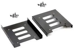HDD SSD Mounting Bracket 2.5 to 3.5 Adapter Hard Drive Holder (Single Drive, Pack of 2) HDD SSD Mounting Bracket 2.5 to 3.5 Adapter Hard Drive Holder (Single Drive, Pack of 2)