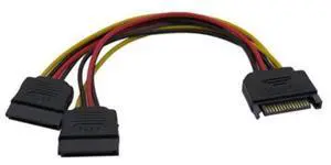 10pcs/lot High Quality 15 Pin SATA Male to 2 SATA Splitter Female Power Cable 10pcs/lot High Quality 15 Pin SATA Male to 2 SATA Splitter Female Power Cable