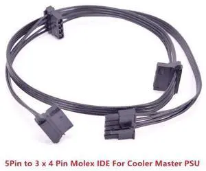 5Pin to 3 IDE 4Pin Angled Molex Power Supply Cable for Cooler Master MWE Gold 550 650 750 V550 V650 V700 V850 Platinum Silent Pro Gold 1200W M1000 M850 M700 M600 1000W 850W Hybrid PSU Modular 5Pin to 3 IDE 4Pin Angled Molex Power Supply Cable for Cooler Master MWE Gold 550 650 750 V550 V650 V700 V850 Platinum Silent Pro Gold 1200W M1000 M850 M700 M600 1000W 850W Hybrid PSU Modular