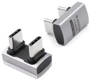 240W USB C 180 Degree Adapter (40Gbps Data, 8K@60Hz Video) U Shape Type C Male to Male Adapter, USB C Angle for Thunderbolt 4/3, Switch, Laptop, Tablet, iPhone 16 15 2Pack 240W USB C 180 Degree Adapter (40Gbps Data, 8K@60Hz Video) U Shape Type C Male to Male Adapter, USB C Angle for Thunderbolt 4/3, Switch, Laptop, Tablet, iPhone 16 15 2Pack