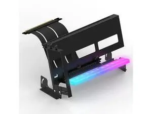 PCIe 4.0 GPU Mount Bracket with ARGB LED Module, Multi-Angle Adjustment with Riser Cable, Compatible to RTX4090, 4080, 4070ti- Black PCIe 4.0 GPU Mount Bracket with ARGB LED Module, Multi-Angle Adjustment with Riser Cable, Compatible to RTX4090, 4080, 4070ti- Black