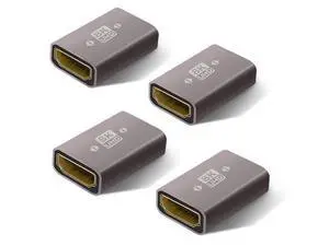 8K HDMI Coupler 4 Pack, HDMI 2.1 Female to Female Connector HDMI Extension Adapter, Supports 4K@120Hz,8K@60Hz, 2K, Compatible with HDTV, Monitors, Laptop, Projector, PS5/4, Xbox X 8K HDMI Coupler 4 Pack, HDMI 2.1 Female to Female Connector HDMI Extension Adapter, Supports 4K@120Hz,8K@60Hz, 2K, Compatible with HDTV, Monitors, Laptop, Projector, PS5/4, Xbox X