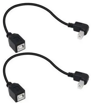 USB 2.0 Type-B Printer Cable, (2-Pack) USB 2.0 B Female to Type-B Male (UP) Printer Short Extension Cable for Printer, Scanner, Mobile HDD and More (UP 2) USB 2.0 Type-B Printer Cable, (2-Pack) USB 2.0 B Female to Type-B Male (UP) Printer Short Extension Cable for Printer, Scanner, Mobile HDD and More (UP 2)
