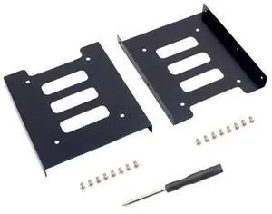 HDD SSD Mounting Bracket 2.5 to 3.5 Adapter Hard Drive Holder (Pack of 2) HDD SSD Mounting Bracket 2.5 to 3.5 Adapter Hard Drive Holder (Pack of 2)