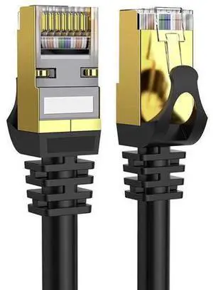 Cat 8 Ethernet Cable, 26AWG Lastest 40Gbps 2000Mhz , Heavy Duty High Speed Cat8 LAN Network RJ45 Cable in Wall, Outdoor, Weatherproof Rated for Router, Modem, Gaming - 10 ft. Cat 8 Ethernet Cable, 26AWG Lastest 40Gbps 2000Mhz , Heavy Duty High Speed Cat8 LAN Network RJ45 Cable in Wall, Outdoor, Weatherproof Rated for Router, Modem, Gaming - 10 ft.