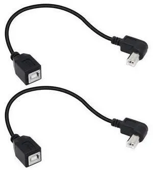 USB 2.0 Type-B Printer Cable, (2-Pack) USB 2.0 B Female to Left Angle B Male Printer Short Extension Cable,for Printer, Scanner, Mobile HDD and More (Left 2) USB 2.0 Type-B Printer Cable, (2-Pack) USB 2.0 B Female to Left Angle B Male Printer Short Extension Cable,for Printer, Scanner, Mobile HDD and More (Left 2)