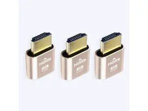 HDMI Dummy Plug 4K Display Emulator Compatible with Windows Mac OSX Linux (fit-Headless, 3 Pack) HDMI Dummy Plug 4K Display Emulator Compatible with Windows Mac OSX Linux (fit-Headless, 3 Pack)